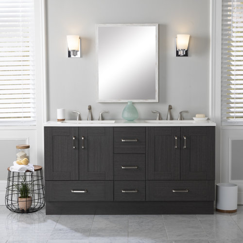 Sand & Stable Edmunds 60.25'' Freestanding Double Bathroom Vanity with